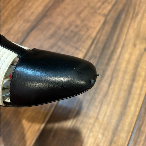 Authentic Gucci GG rare sling back black floral heel size 39 - Picture 5 of 16